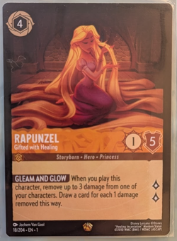 LORCANA TCG CARDS Single Rapunzel Gifted with Healing Legendary Non Foil - Image 1