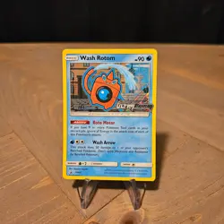 2018 STAFF Wash Rotom SM94 Prerelease Black Star Promo Pokemon Card - Image 1