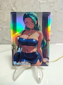 Nemona Trading Card Waifu Goddess Story Anime Girl holo Karte Manga Full Art - Image 1