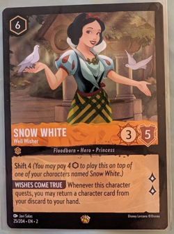LORCANA TCG CARDS Single Snow White Well Wisher Legendary Non Foil - Image 1
