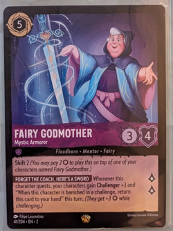 LORCANA TCG CARDS Single Fairy Godmother Mystic Armourer Legendary Non Foil - Image 1