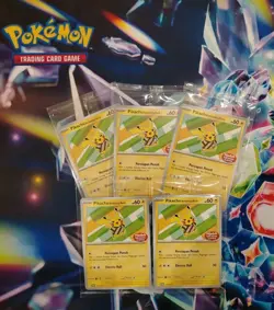 Pokemon Card Pikachu T Shirt Batik Mint Sealed X 5 Exclusive Promo 101sv P - Image 1