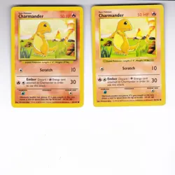 1999 Pokemon - Charmander - 2 card lot (2 variations - see the scans) (POK) - Image 1