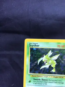 Pokemon Cards: Jungle Rare Holo: Scyther 10/64 No Symbol Error - Image 3