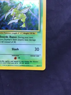 Pokemon Cards: Jungle Rare Holo: Scyther 10/64 No Symbol Error - Image 5