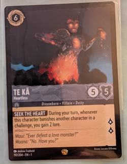 LORCANA TCG CARDS Single Te Ka Heartless Legendary Non Foil - Image 1