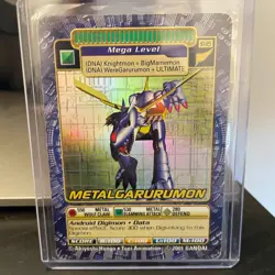 VINTAGE 2001 Metalgarurumon ST-85 HOLO FOIL DIGI BATTLE CARD LP - Image 1