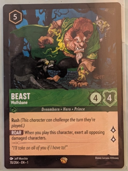 LORCANA TCG CARDS Single Beast Wolfsbane Legendary Non Foil - Image 1