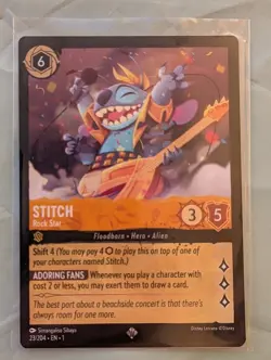 LORCANA TCG CARDS Single Stitch Rock Star Super Rare Non Foil - Image 1