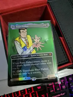 [FOIL] MTG Marvel Spider-Man Peter Parker No.232 Borderless English Mythic Rare - Image 1