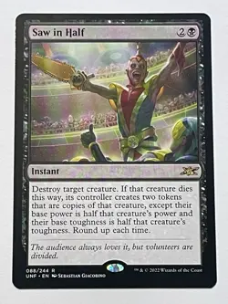 MTG Saw in Half NM Unfinity Regular Magic The Gathering - Image 1