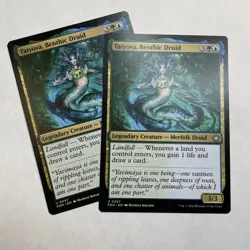 2 x MTG Tatyova, Benthic Druid Foundations Regular 0247 legendary landfall - Image 1