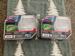 Pokemon TCG: Paradox Clash Tin Set of 2 - Iron Leaves & Walking Wake - Sealed - Image 2