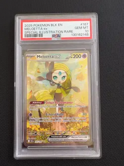 Meloetta ex SIR - Pokemon SV Black Bolt - 167/086 PSA 10 Gem Mint - Image 1