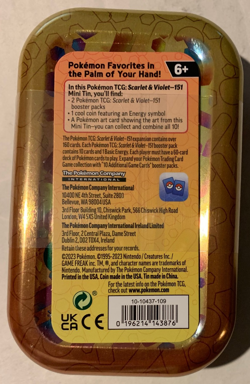 POKEMON 151 SAMS CLUB MINI TIN FACTORY SEALED LOT OF 4 TINS NEW - Image 2
