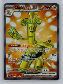 Pokemon Scarlet & Violet Paradox Rift Gholdengo ex Full Art - NM #231/182 9537 - Image 1