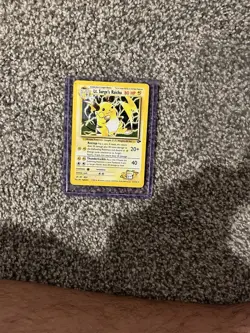 2000 Pokemon Gym Challenge Lt. Surge’s Raichu 11/132 1st Edition Holo - Image 1