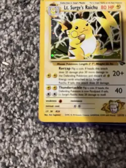 2000 Pokemon Gym Challenge Lt. Surge’s Raichu 11/132 1st Edition Holo - Image 2