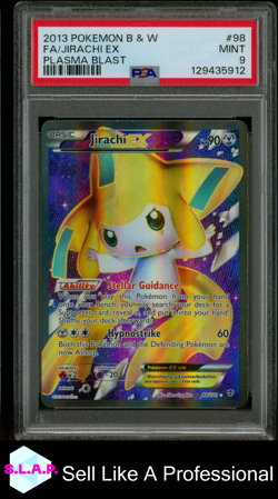 FA/JIRACHI EX PLASMA BLAST POKEMON BLACK & WHITE PLASMA BLAST 2013 98 PSA 9 - Image 1