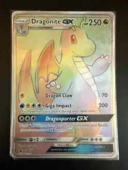 Pokemon TCG Dragonite GX Black Star Promo Holo Card SM156 - Image 1