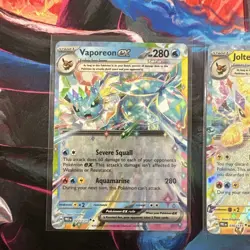 Pokemon TCG Vaporeon EX, Leafeon Ex, Jolteon Ex Set Of 3 NM-Mint - Image 2