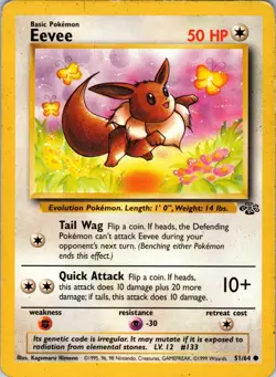 MP | Pokemon TCG | Eevee 51/64 | Jungle | Regular | Unlimited - Image 1
