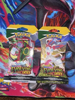 Pokemon TCG - Evolving Skies Sleeved Booster Pack New Sealed (2x) - Image 1