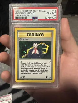 POKEMON 1ST EDITION GYM CHALLENGE GIOVANNI TRAINER HOLO PSA 10 - Image 1