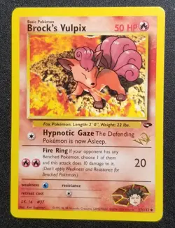 Pokemon Brock's Vulpix WOTC Gold W Promo Never Played - Image 1