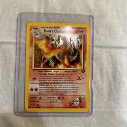 Pokemon TCG Blaine's Charizard 2/132 Gym Challenge Holo Corrected - Image 1