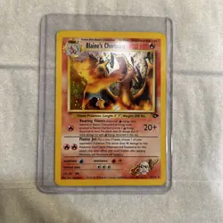Pokemon TCG Blaine's Charizard 2/132 Gym Challenge Holo Corrected - Image 2