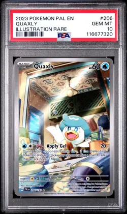 QUAXLY PSA 10 2023 POKEMON PALDEA EVOLVED #206/193 ILLUSTRATION RARE - Image 1