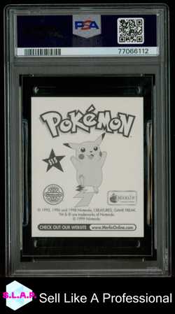 GENGAR-PRISM MERLIN POKEMON 1999 S15 POP 60 PSA 10 - Image 2