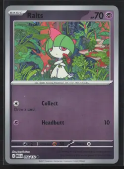 058/132 Ralts - ME01 Mega Evolution Reverse Holo NM Pokemon - Image 1
