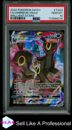 UMBREON VMAX POKEMON TG23 2022 BRILLIANT STARS HOLO ENGLISH PSA 10 - Image 1