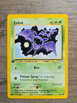 Pokemon TCG Zubat 59/64 1st Edition Neo Revelation NM - Image 1