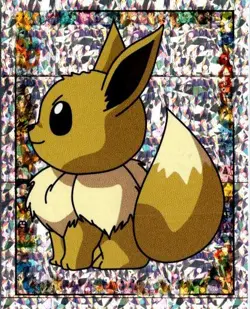 Pokemon Rare Merlin Eevee Prism Holo Pokemon Sticker Card S21 1999 Merlin - Image 1