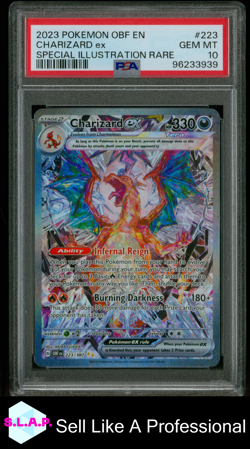 CHARIZARD EX POKEMON OBSIDIAN FLAMES 223 2020 ENGLISH PSA 10 - Image 1