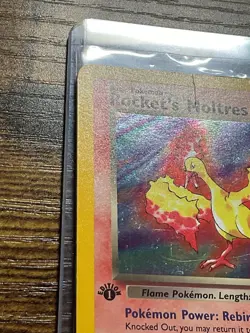 2000 Pokemon Gym Heroes 1st Edition Rocket's Moltres Holo #12/132 - Image 3