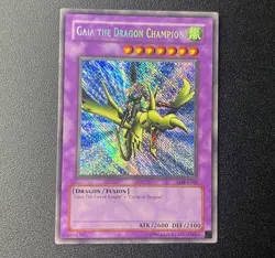 Yu-Gi-Oh! Misprint Gaia the Dragon Champion - LOB-E102 Reverse Secret Rare - NM - Image 1