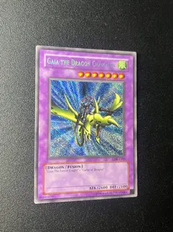 Yu-Gi-Oh! Misprint Gaia the Dragon Champion - LOB-E102 Reverse Secret Rare - NM - Image 4