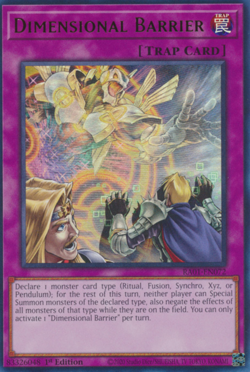 Dimensional Barrier RA01-EN072 Ultra Rare 1st Edition NM Yugioh - Image 1