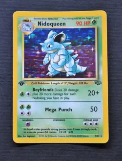 Nidoqueen 7/64 1st Edition Jungle Holo - Pokemon TCG Vintage Card - NM - Image 1
