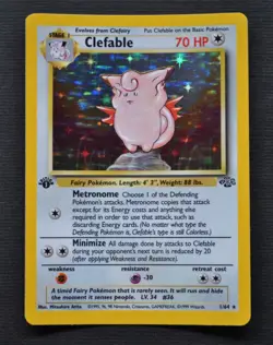 Clefable 1/64 1st Edition Jungle Holo - Pokemon TCG Vintage Card - NM - Image 1