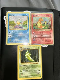Pokemon TCG Card Lot, Charmander, Squirtle, And Metapod - Image 1