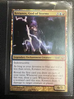 Keranos, God of Storms NM Journey into Nyx MTG Magic The Gathering Gold Eng Card - Image 1