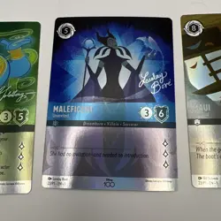Lorcana P1 Promos Lot Of 3 Cards Genie Maleficent Maui - Image 3