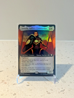 Hakoda, Selfless Commander Magic Avatar MTG 0366 (Extended Art) FOIL Card NM - Image 1