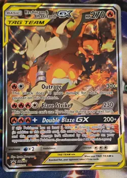 Pokemon TCG Reshiram Charizard GX SM201 Alternate Art Promo Card - Image 1