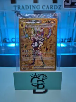 Pokemon Cinderace EX 163 Sv: Scarlet & Violet Gold Promo Card Holo - Image 1